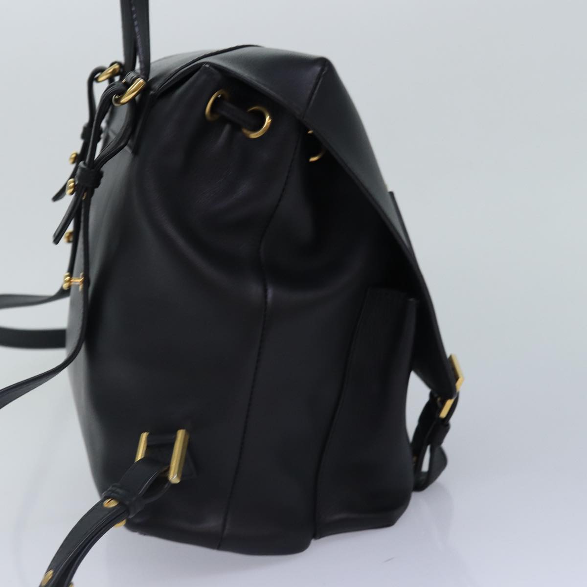 Versace Virtus, Black, Leather, backpack