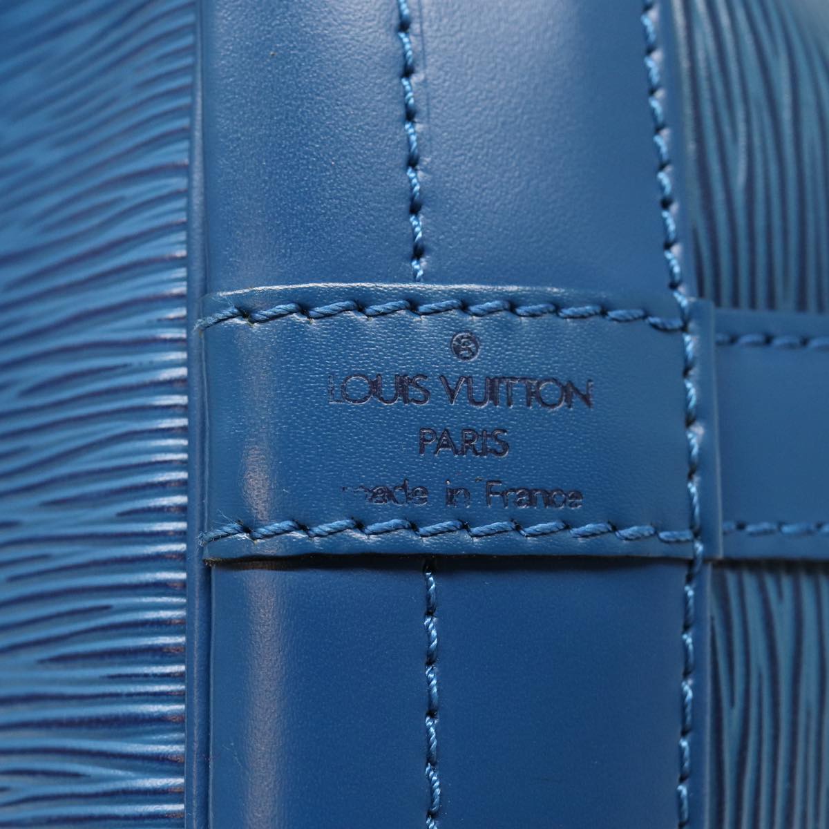 Louis Vuitton Noe, Blue, Leather, shoulder