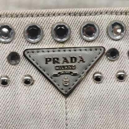Prada Canapa, Grey, Denim - Jeans, handbag