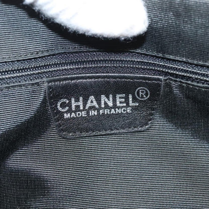 Chanel Chocolate bar, Black, Canvas, handbag