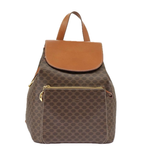 Céline Triomphe, Brown, Canvas, backpack