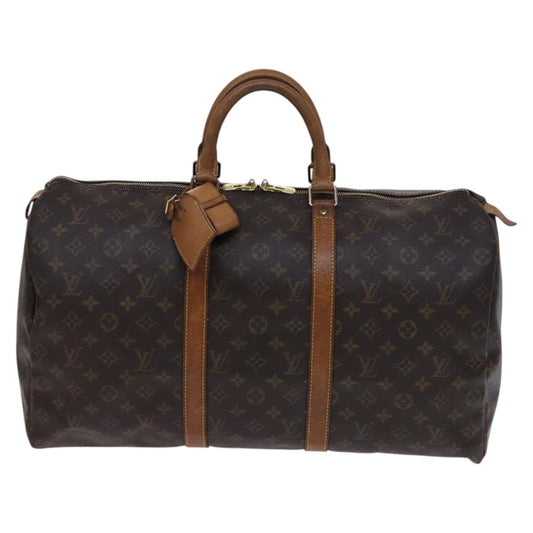 Louis Vuitton Keepall 50, Brown, Canvas, travel