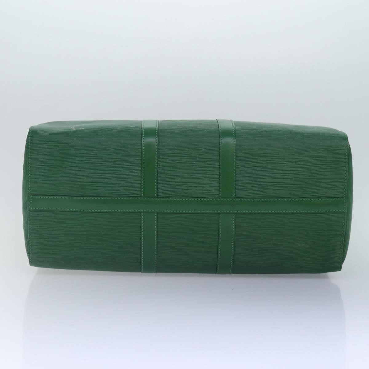 Louis Vuitton Keepall 45, Green, Leather, travel