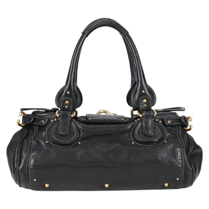 Chloé Paddington, Black, Leather, handbag