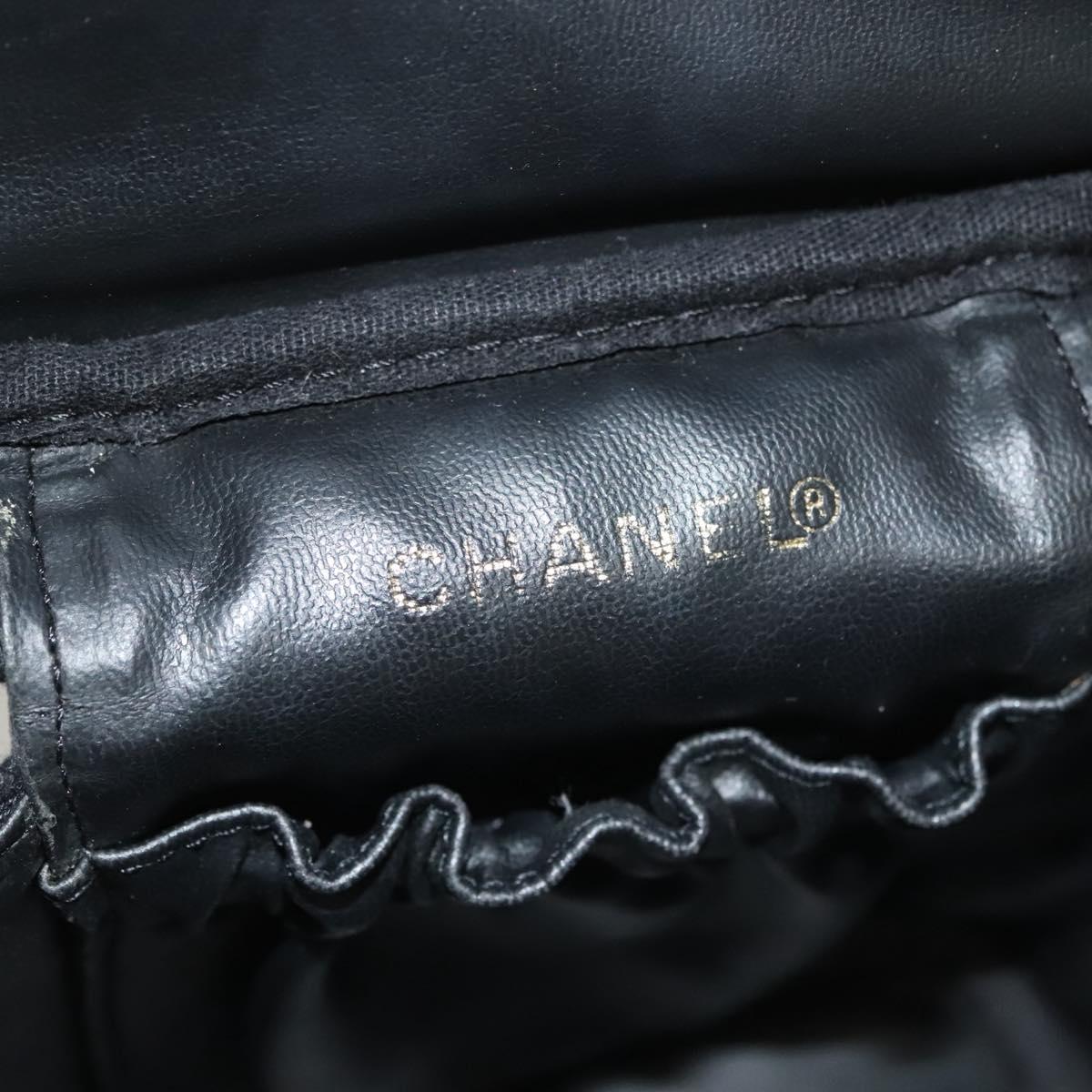 Chanel Vanity, Black, Leather, clutch