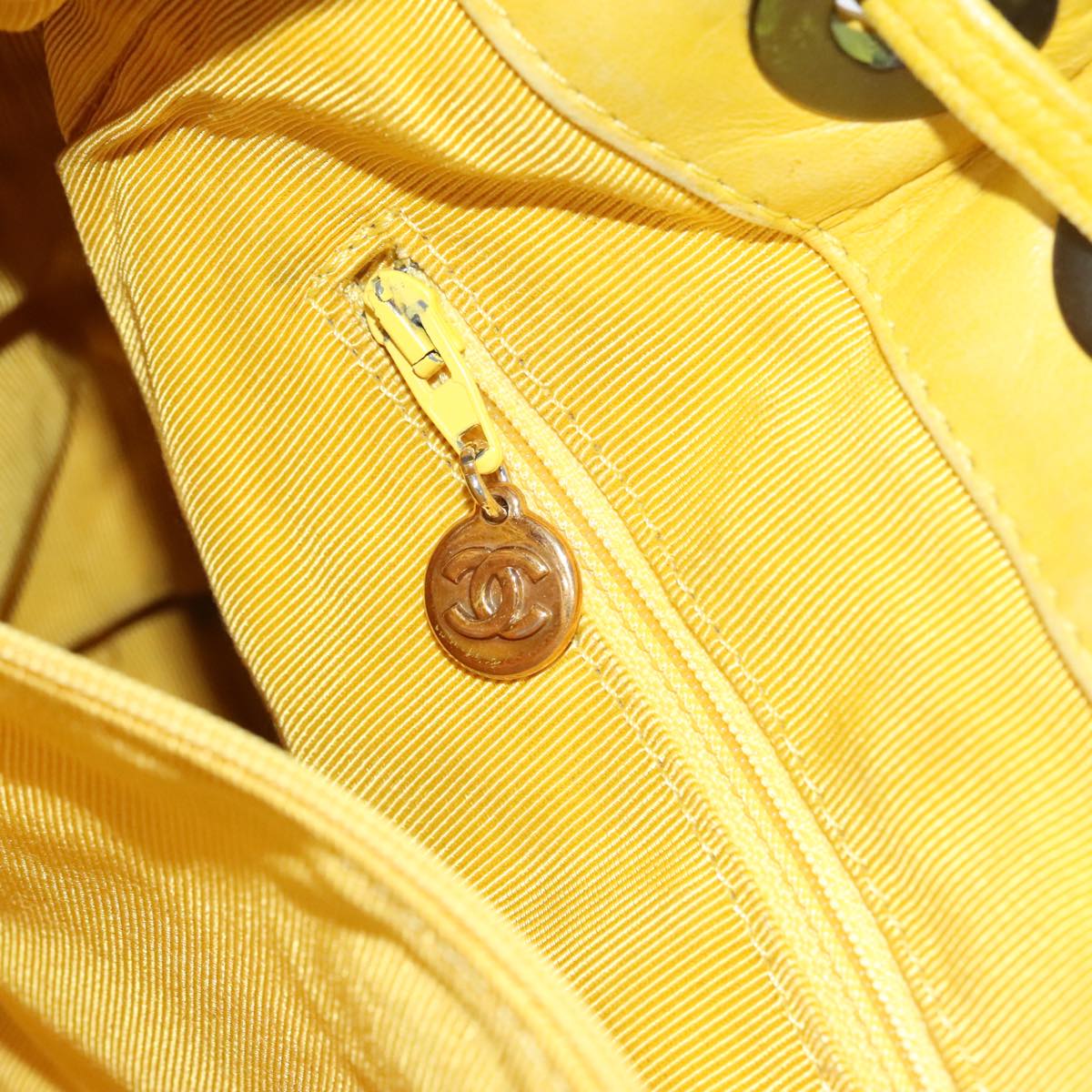 Chanel, Yellow, Leather, handbag