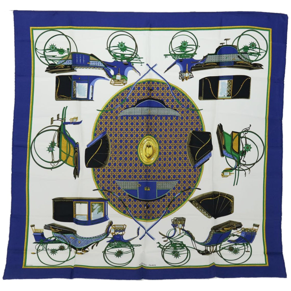 Hermès, Blue, Silk, scarf