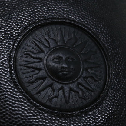 Versace Vanity, Black, Leather, handbag