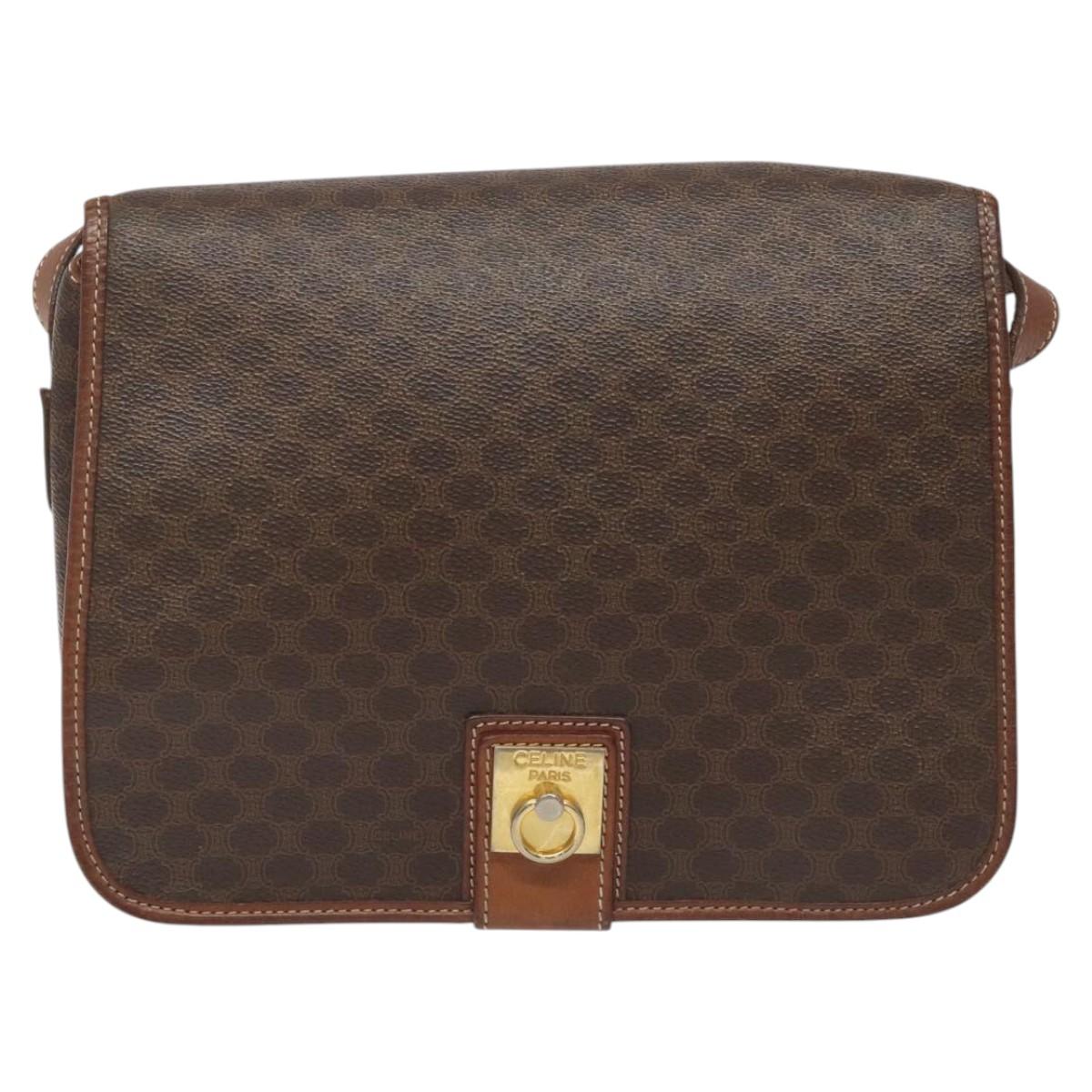 Céline Macadam, Brown, Canvas, shoulder