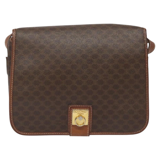 Céline Macadam, Brown, Canvas, shoulder