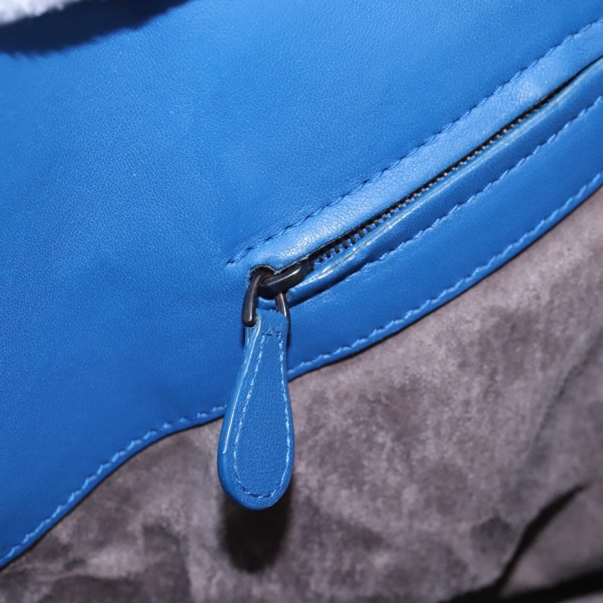 Bottega Veneta Intrecciato, Blue, Leather, handbag