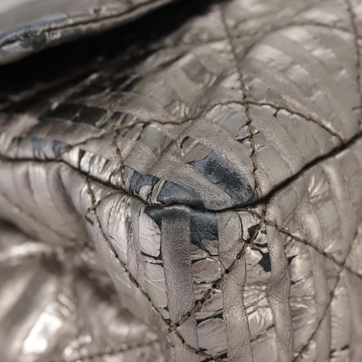 "Chanel 2,55", Silver, Leather, shoulder