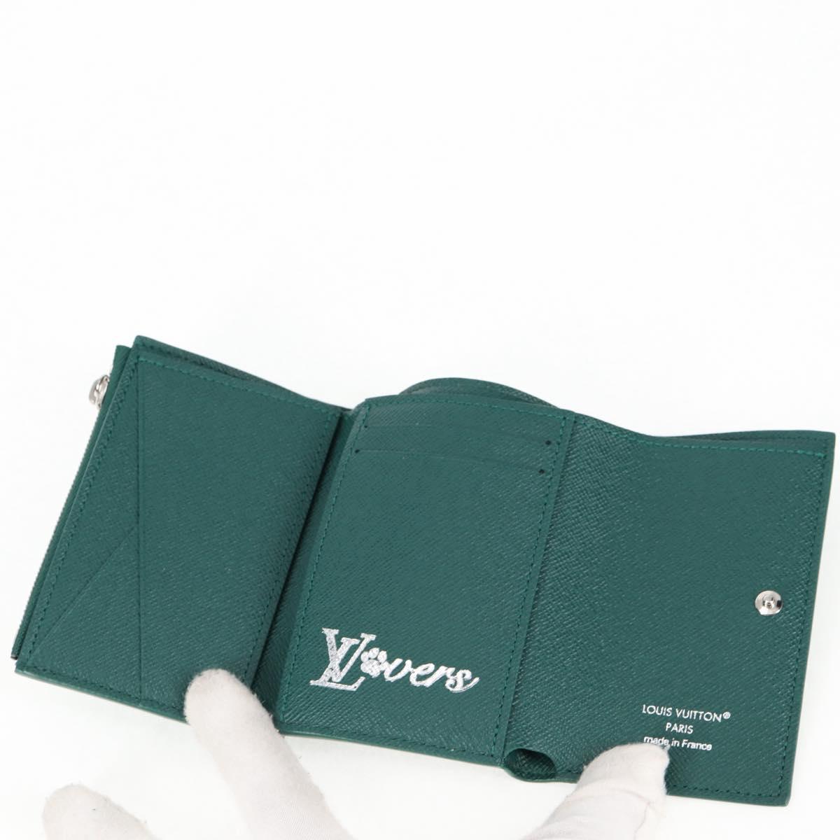 Louis Vuitton Victor, Green, Canvas, wallet