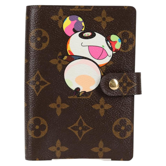 Louis Vuitton Agenda PM, Brown, Canvas, wallet