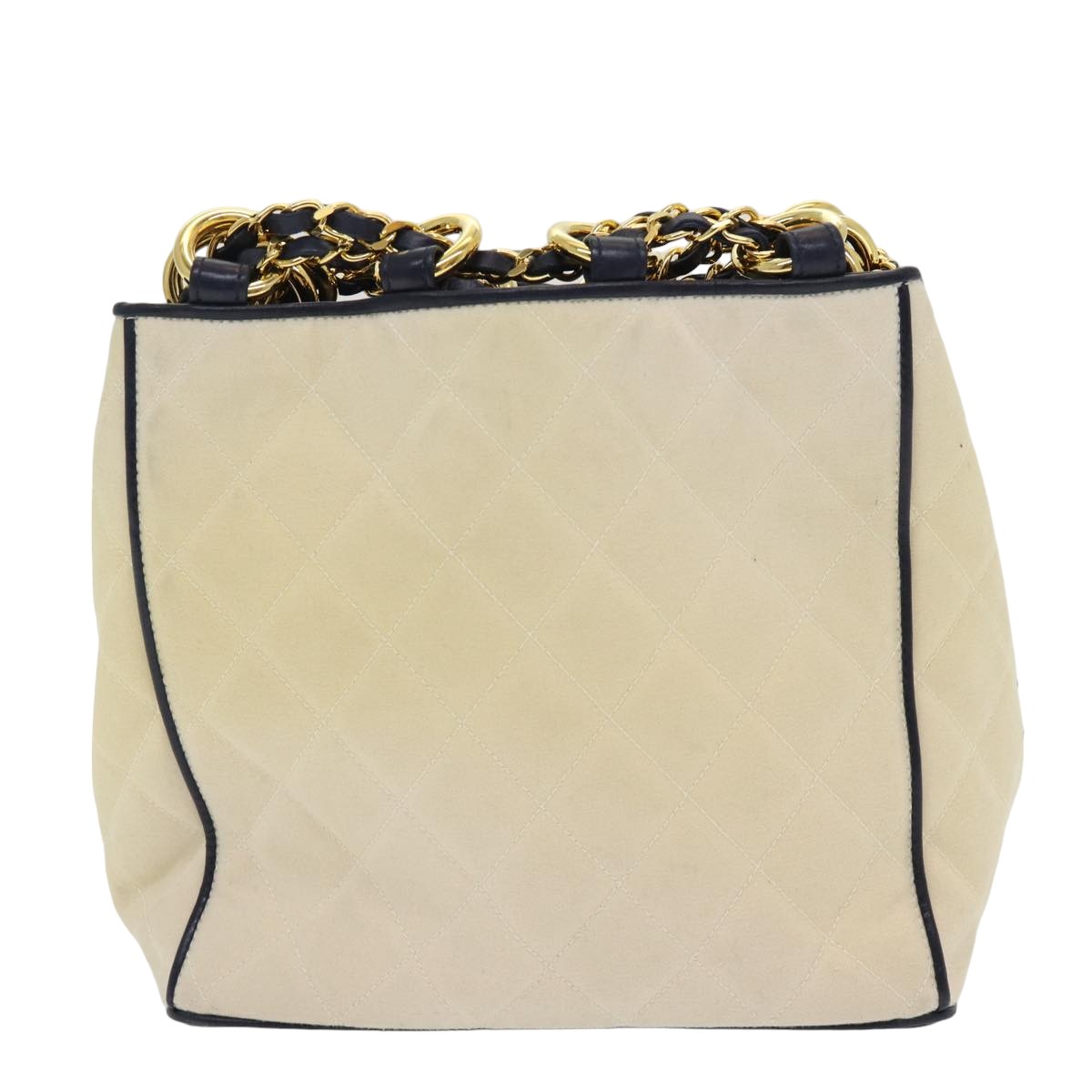 Chanel Matelassé, Beige, Canvas, shoulder