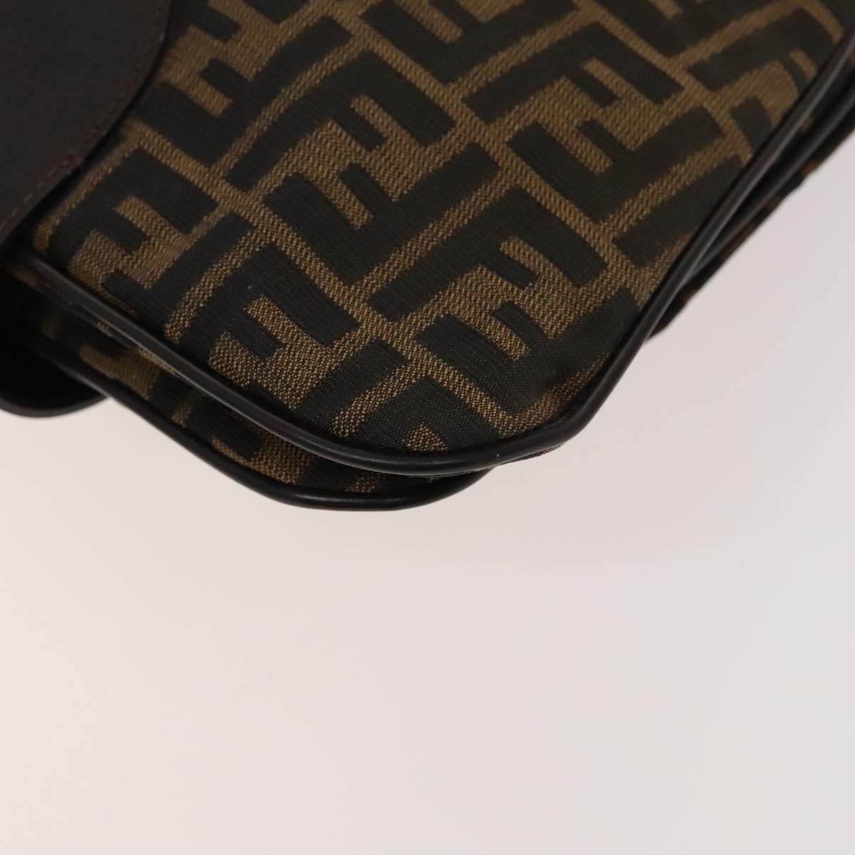 Fendi Zucca, Brown, Canvas, shoulder