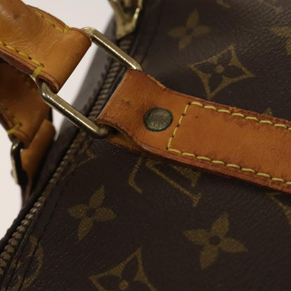 Louis Vuitton Keepall Bandouliere 55, Black, Canvas, travel