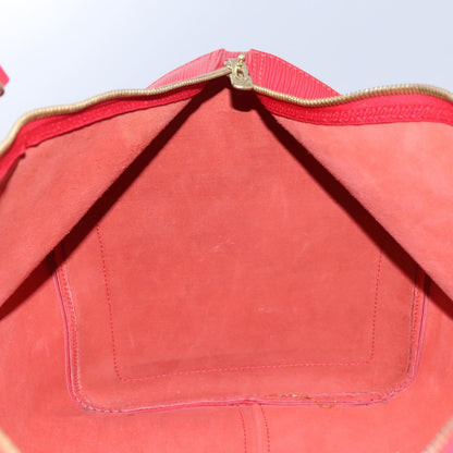 Louis Vuitton Keepall 55, Red, Leather, travel