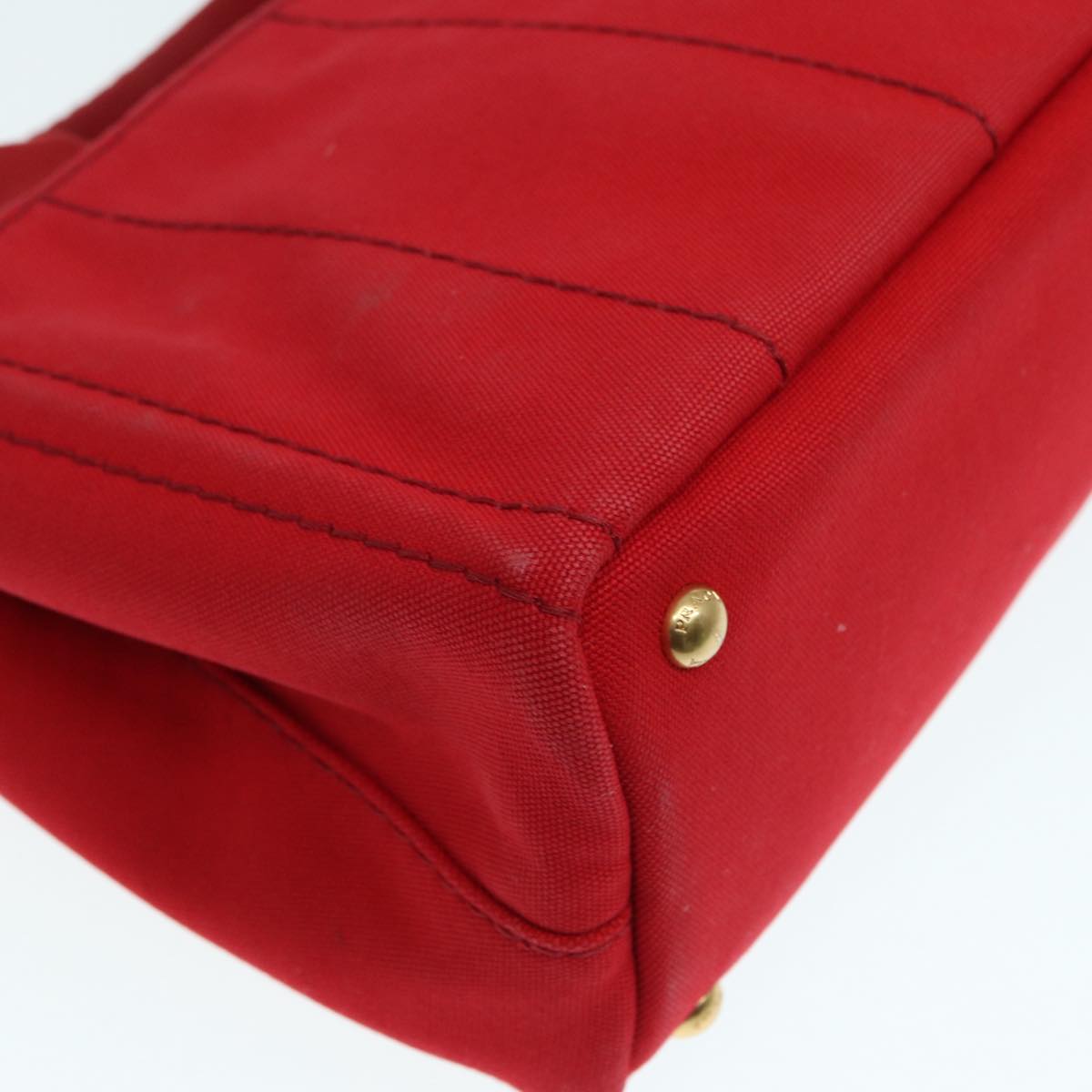 Prada Canapa, Red, Canvas, handbag