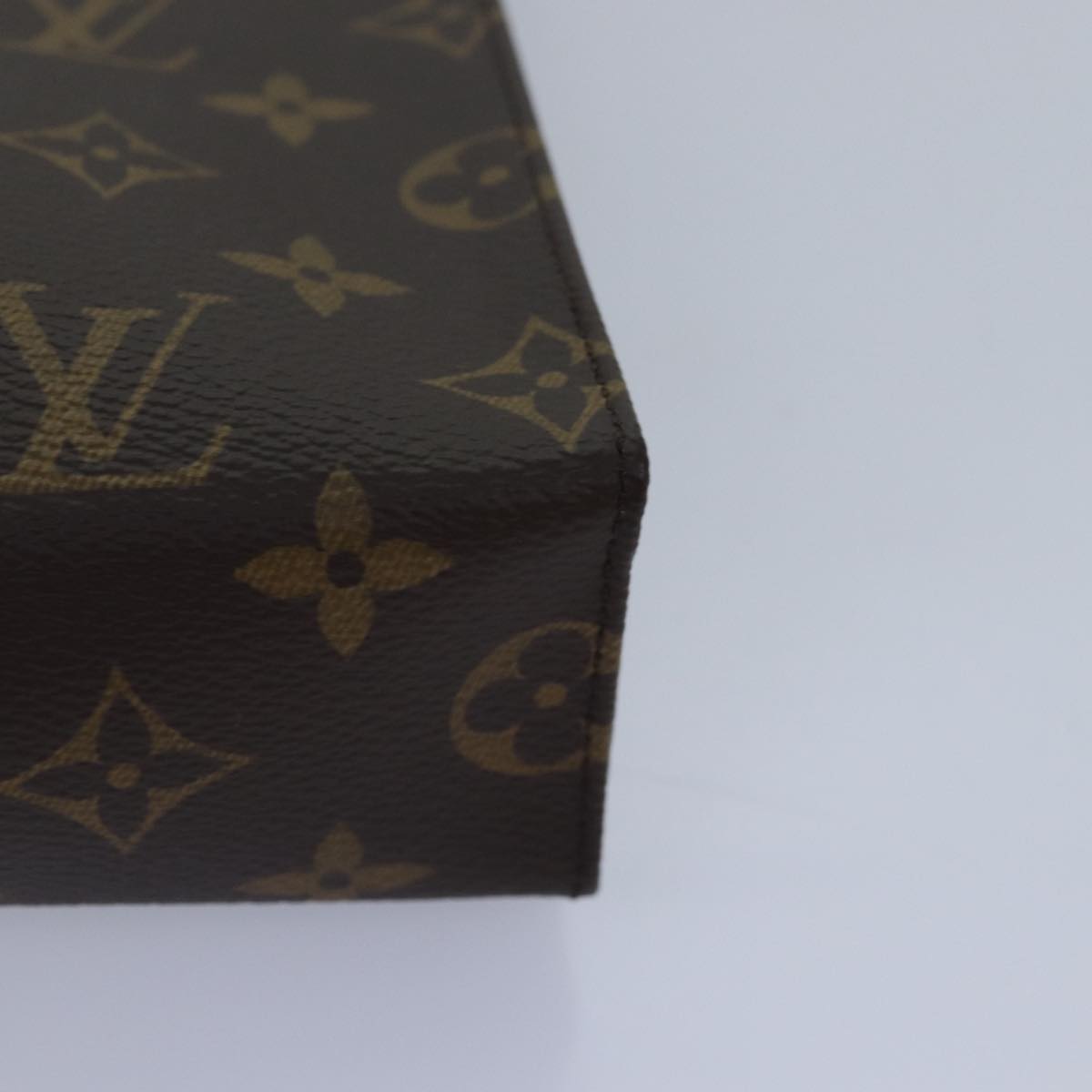 Louis Vuitton Poche Toilette, Brown, Canvas, clutch