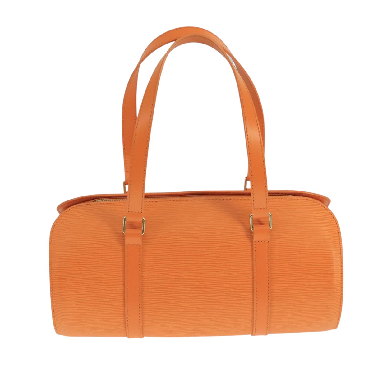 Louis Vuitton Soufflot, Orange, Leather, handbag