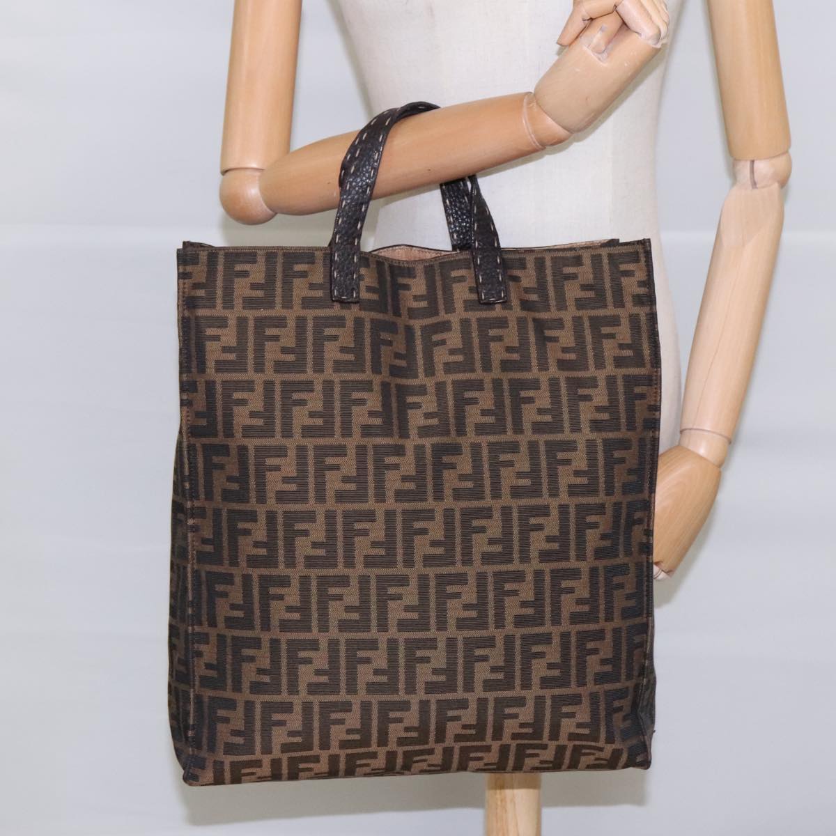 Fendi Selleria, Brown, Canvas, tote