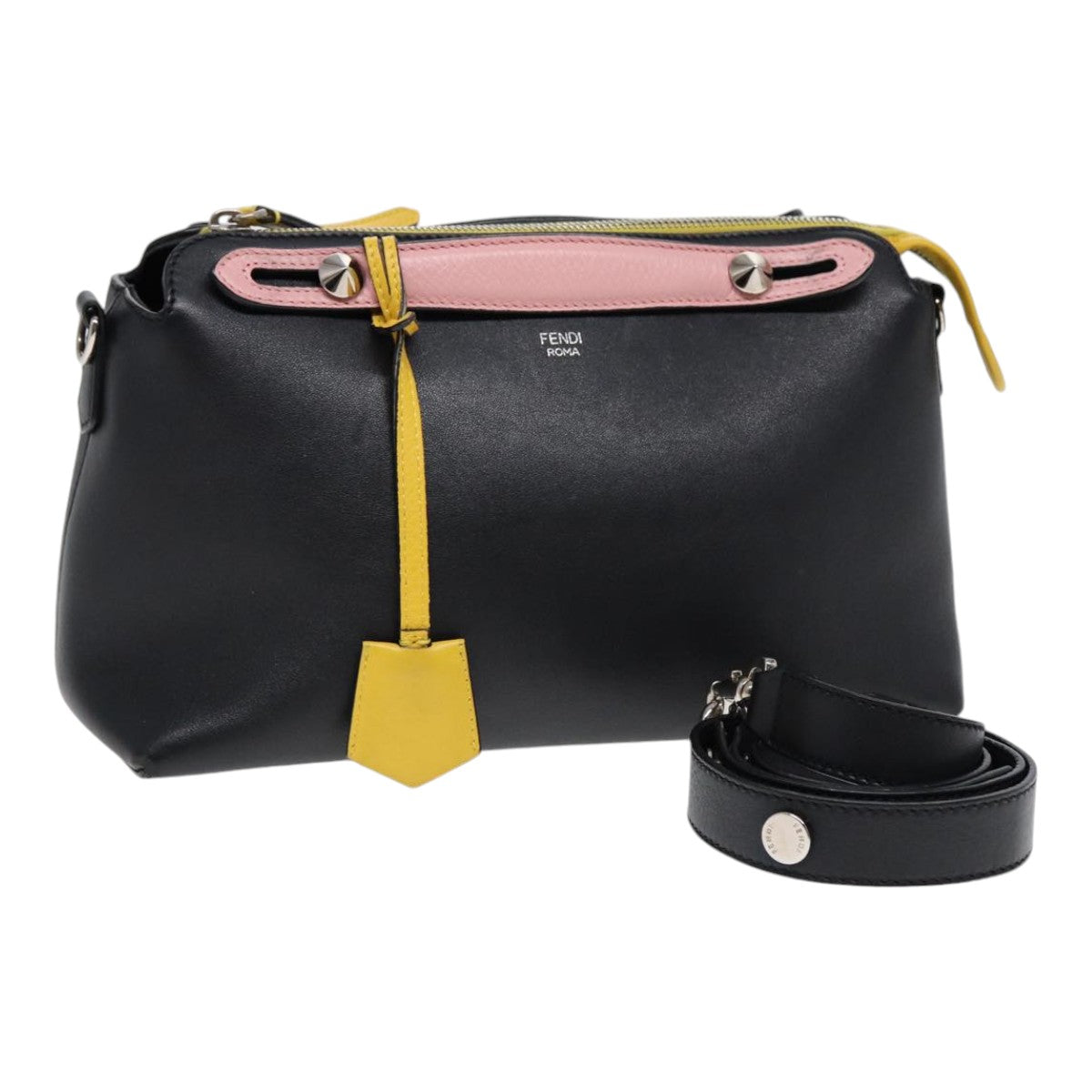 Fendi By The Way, Black, Leather, handbag