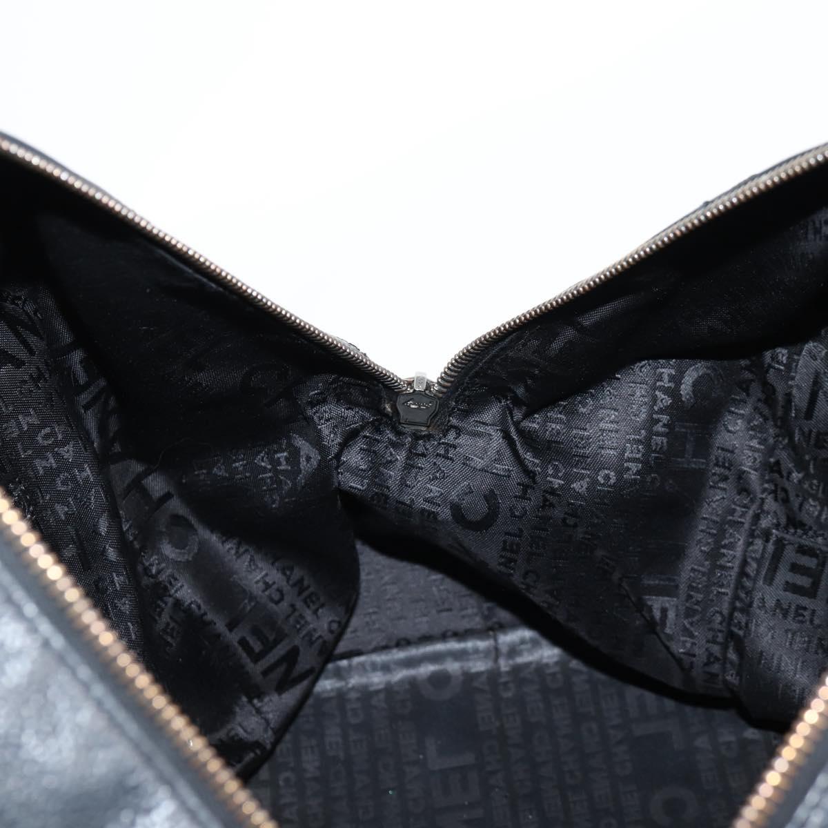 Chanel Chocolate bar, Black, Leather, handbag
