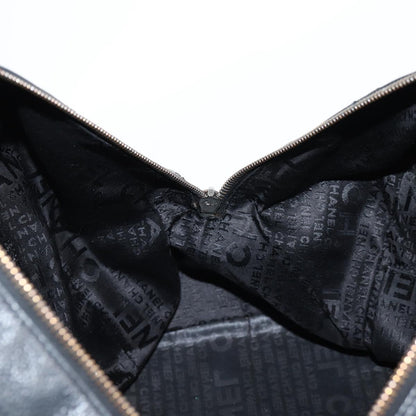 Chanel Chocolate bar, Black, Leather, handbag