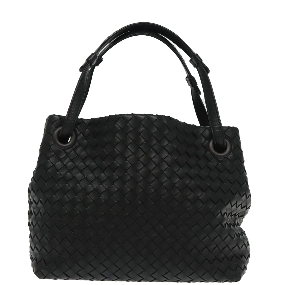 Bottega Veneta Intrecciato, Black, Leather, handbag