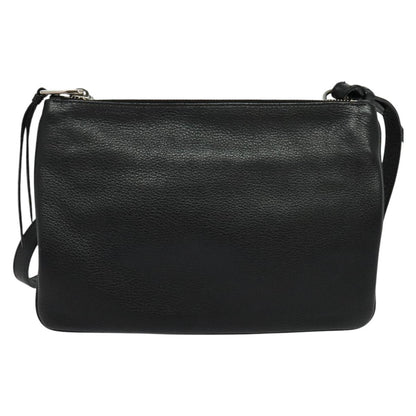 Prada Double, Black, Leather, shoulder