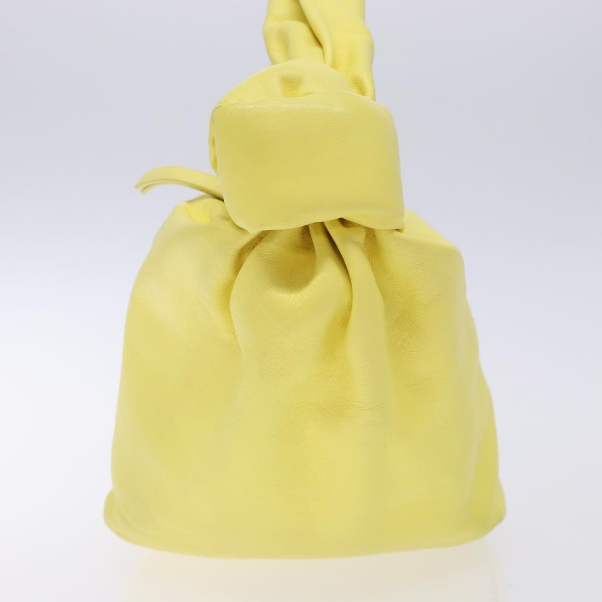 Bottega Veneta Double knot, Yellow, Leather, handbag