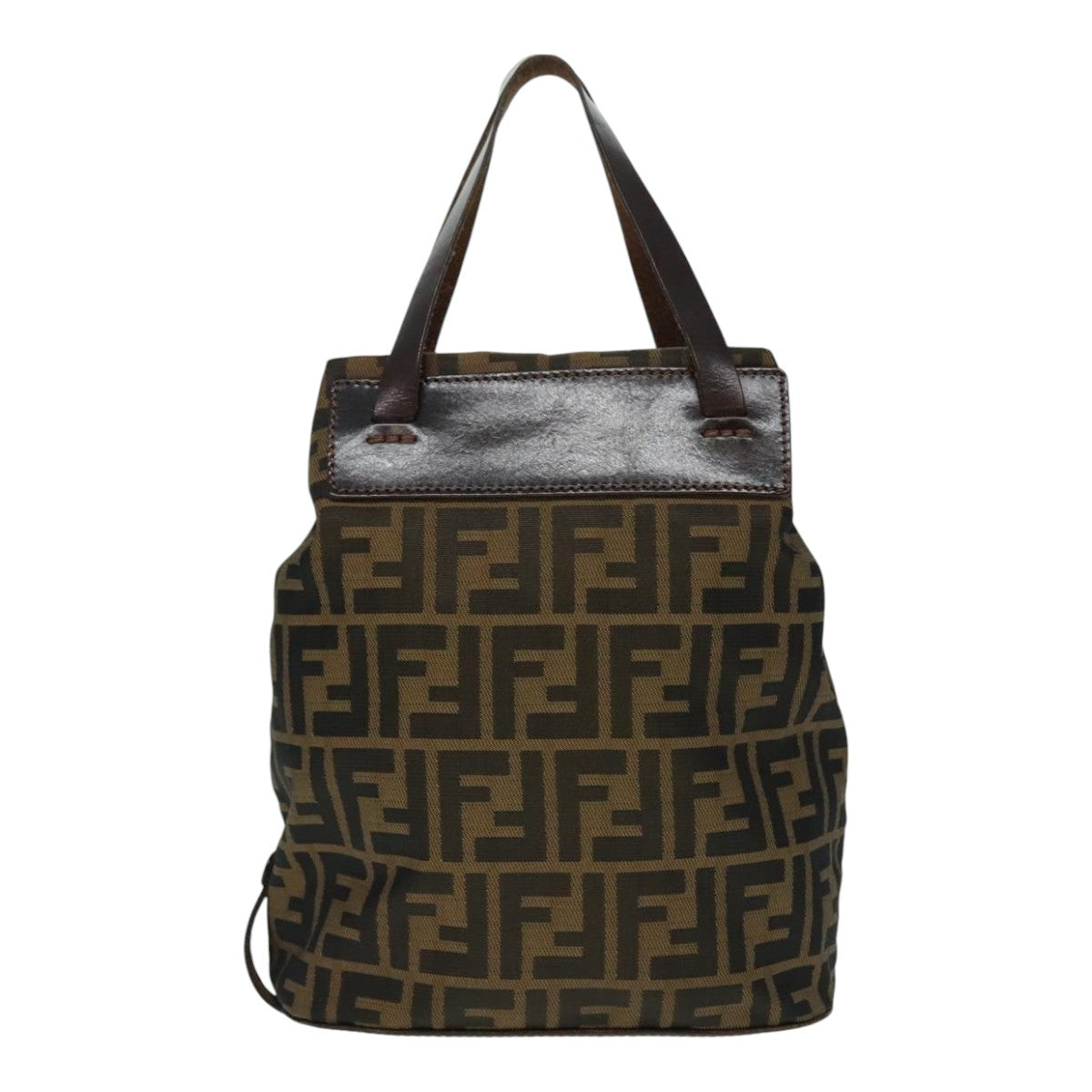 Fendi FF, Brown, Canvas, handbag