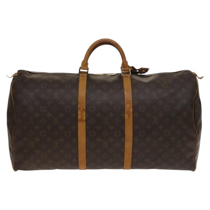 Louis Vuitton Keepall 60, Brown, Canvas, travel