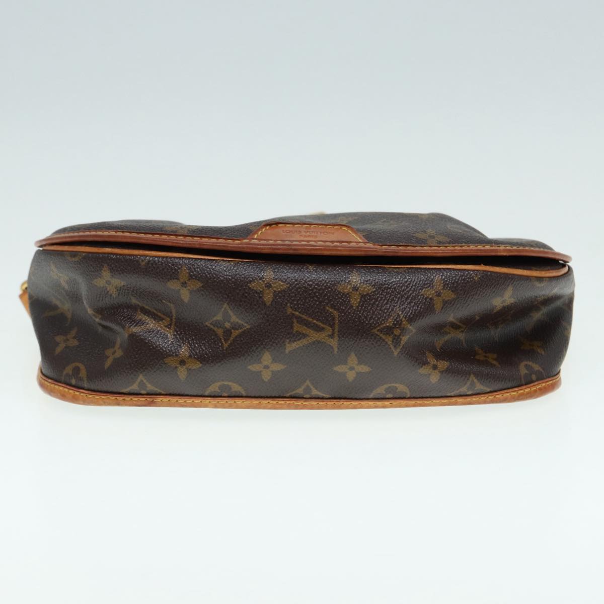 Louis Vuitton Menilmontant, Brown, Canvas, shoulder