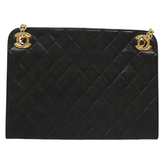 Chanel Vintage, Black, Leather, handbag