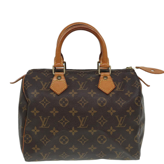 Louis Vuitton Speedy 25, Brown, Canvas, handbag