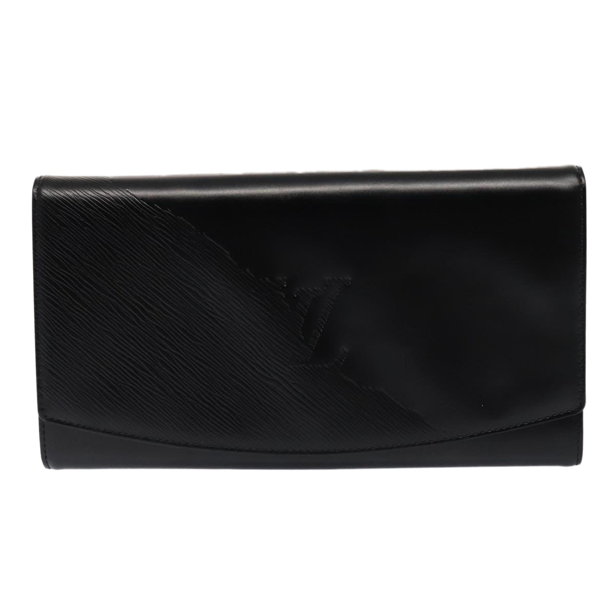 Louis Vuitton Aegean, Black, Leather, clutch