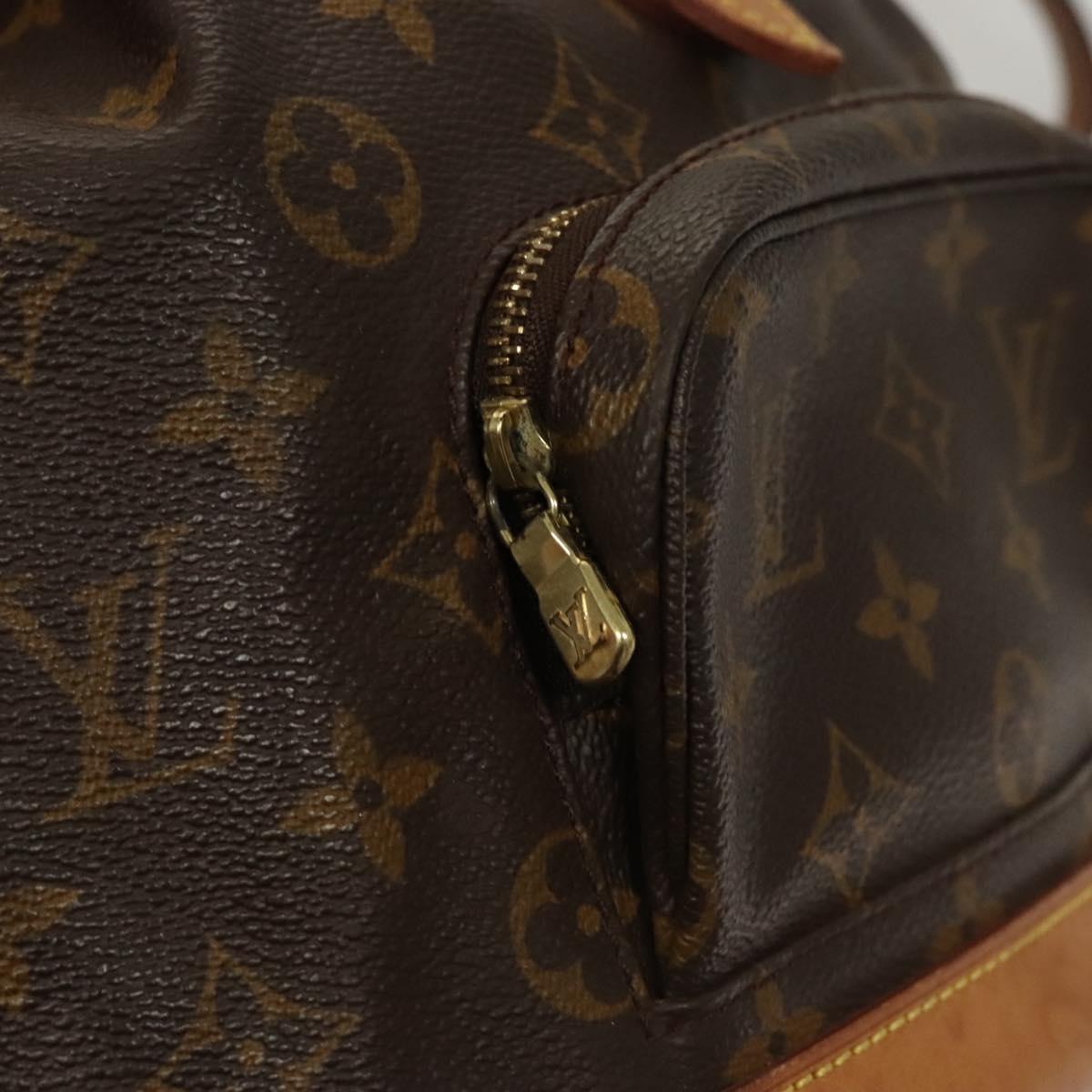 Louis Vuitton Montsouris MM, Brown, Canvas, backpack