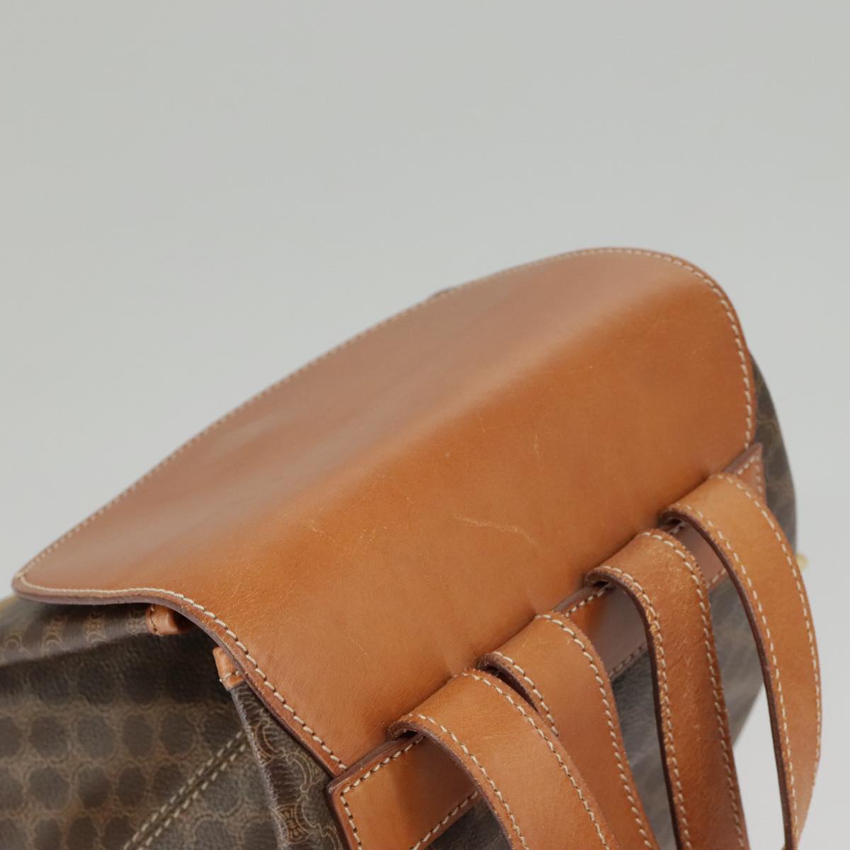 Céline Triomphe, Brown, Canvas, backpack