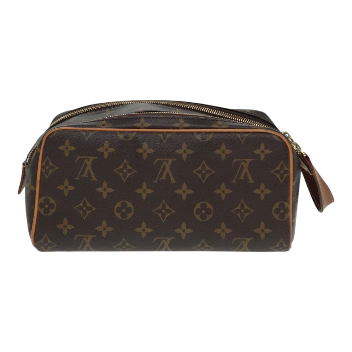 Louis Vuitton Dopp Kit, Brown, Canvas, clutch