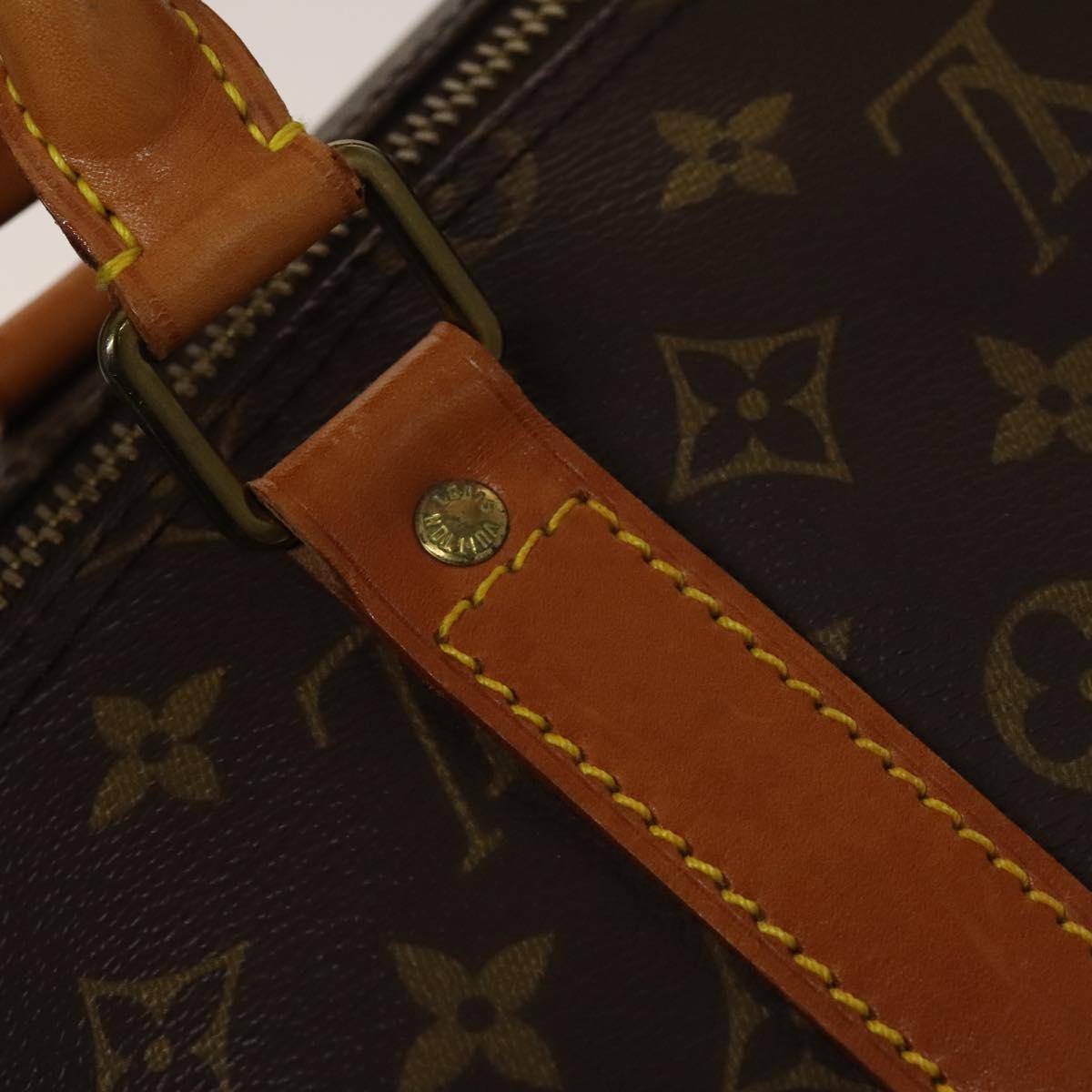 Louis Vuitton Keepall Bandouliere 55, Brown, Canvas, travel
