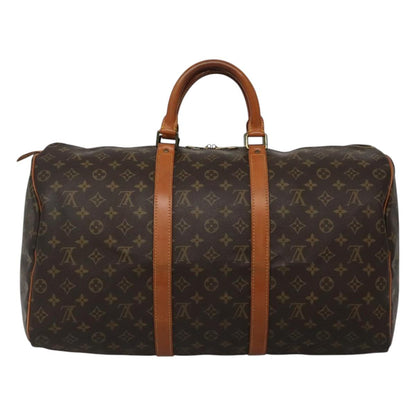 Louis Vuitton Keepall 50, Brown, Canvas, travel