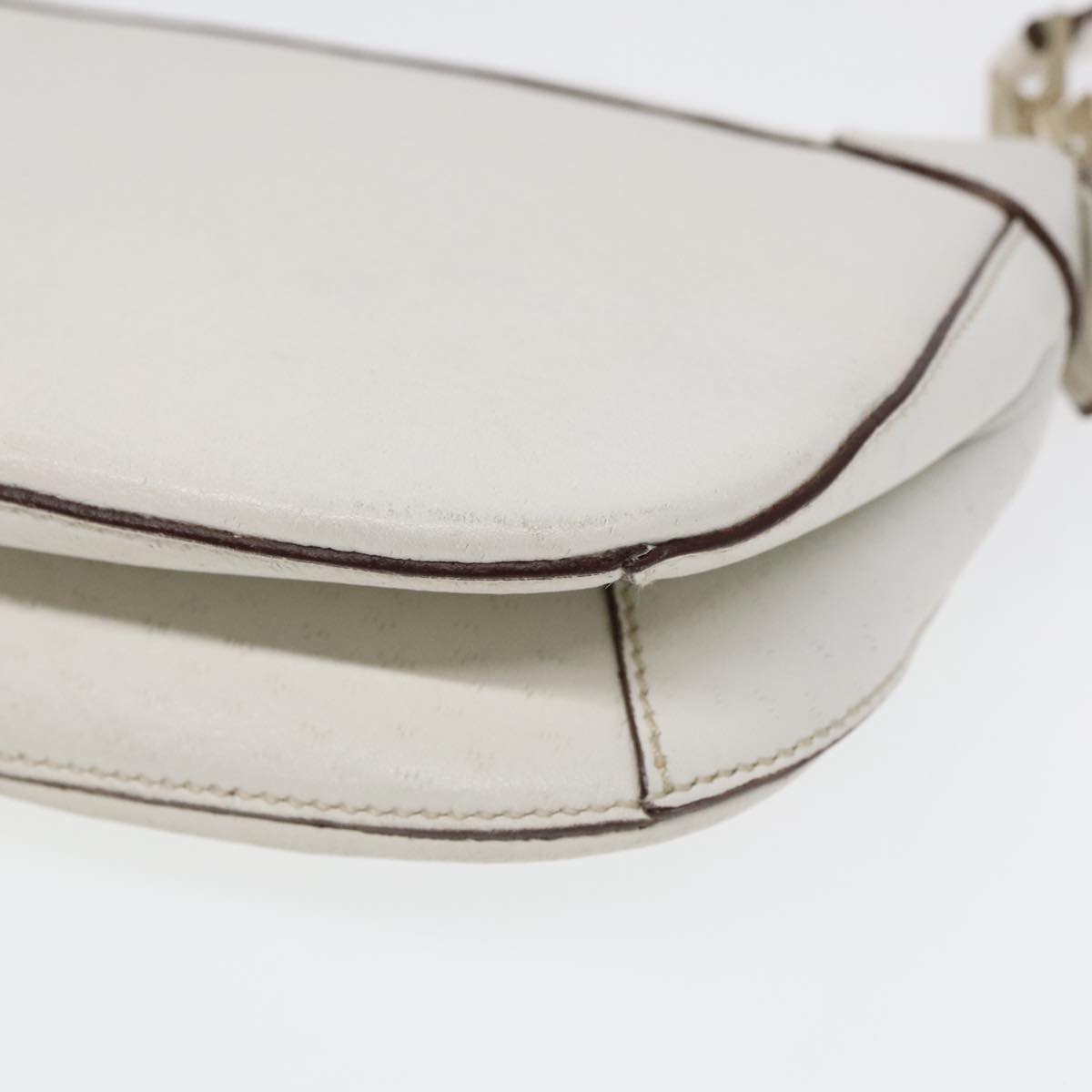 Salvatore Ferragamo, White, Leather, shoulder