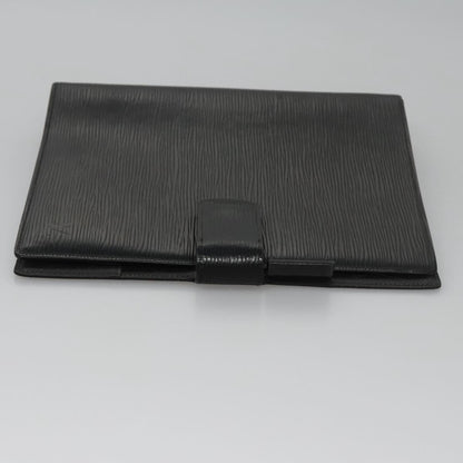 Louis Vuitton Agenda cover, Black, Leather, wallet