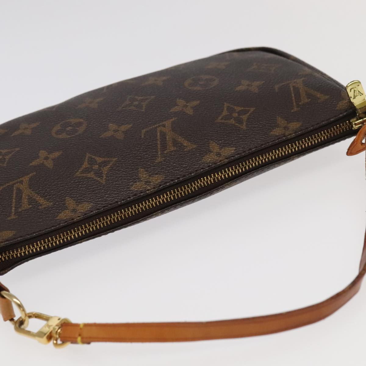 Louis Vuitton Pochette Accessoire, Brown, Canvas, clutch