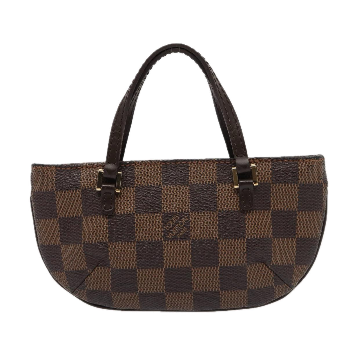 Louis Vuitton Manosque, Brown, Canvas, clutch