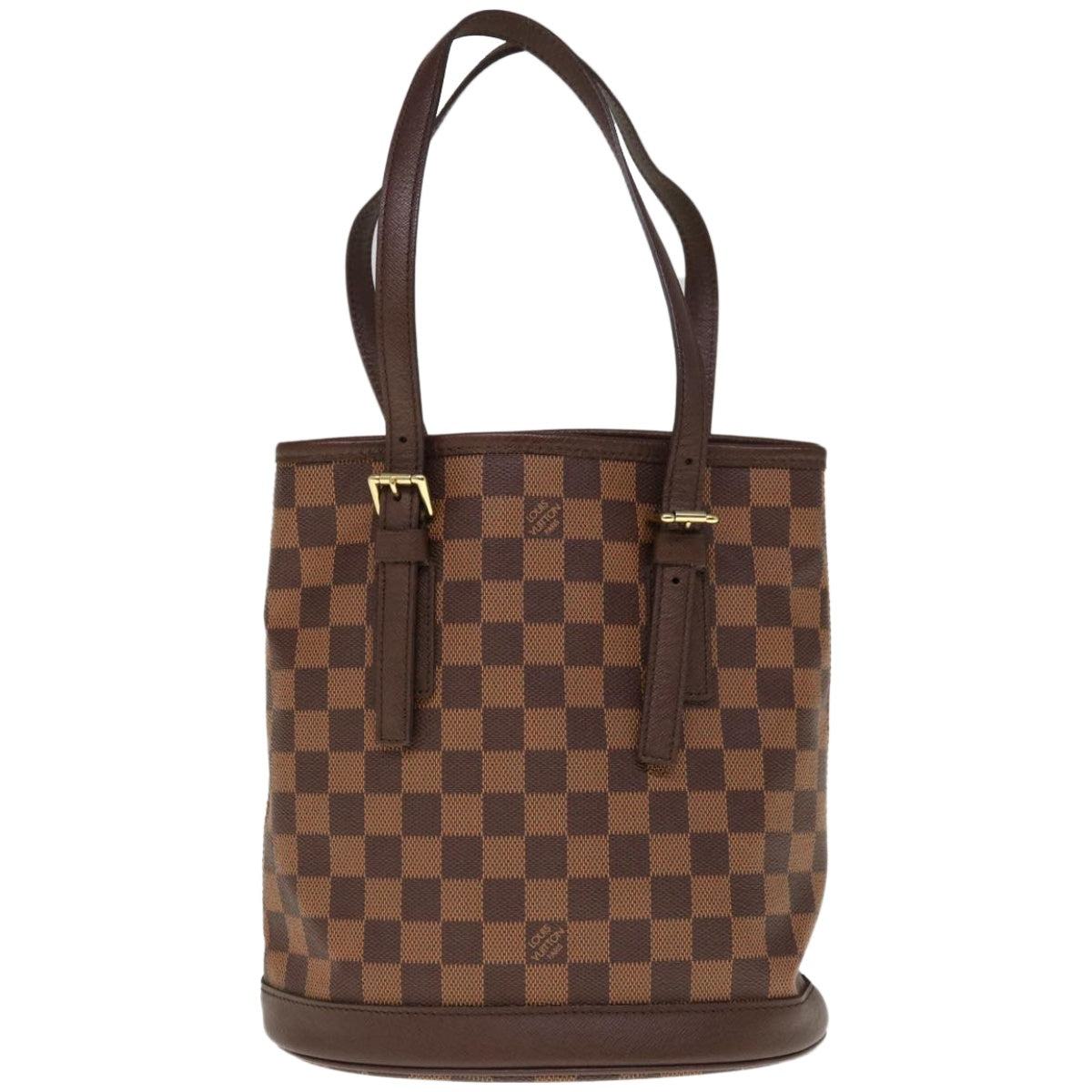 Louis Vuitton Bucket, Brown, Canvas, shoulder