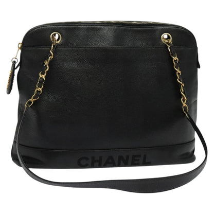 Chanel Cc, Black, Leather, shoulder