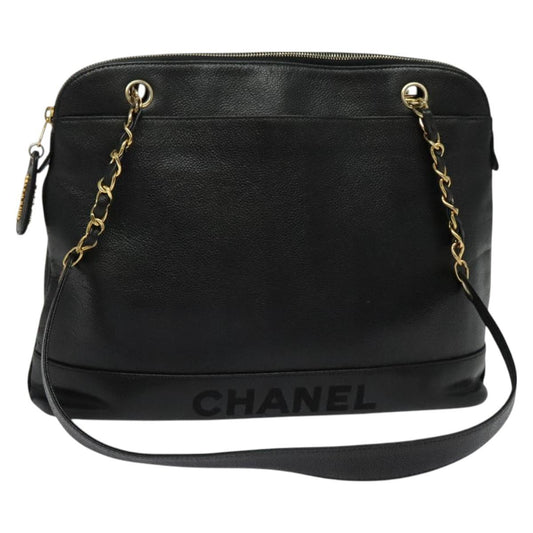 Chanel Cc, Black, Leather, shoulder